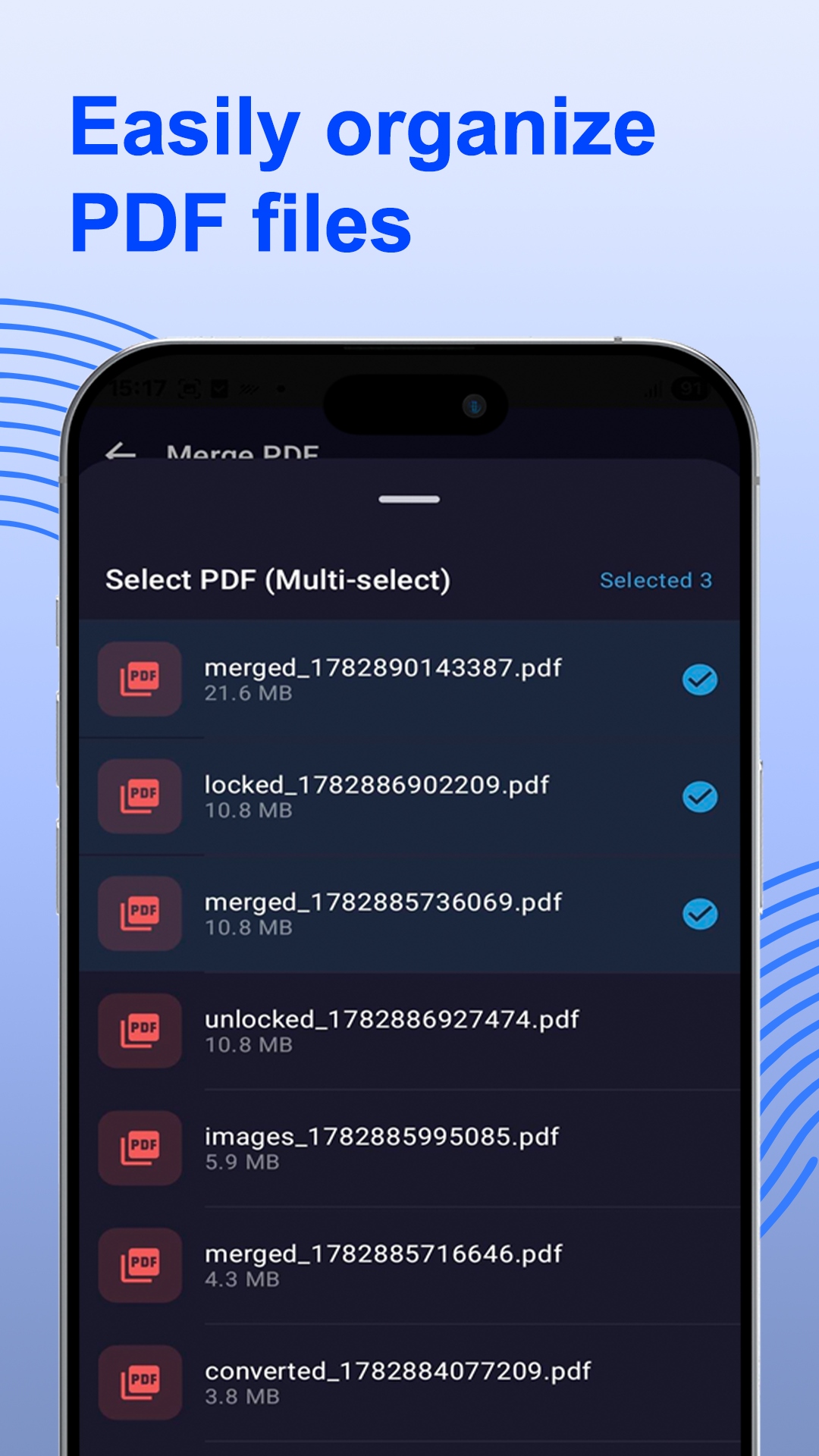 PDF file organization